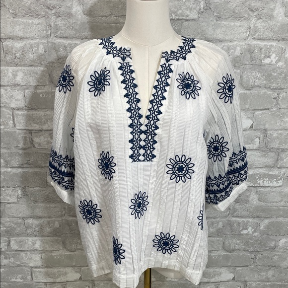 THML Tops - THML Yacht Club Chic Embroidered Top